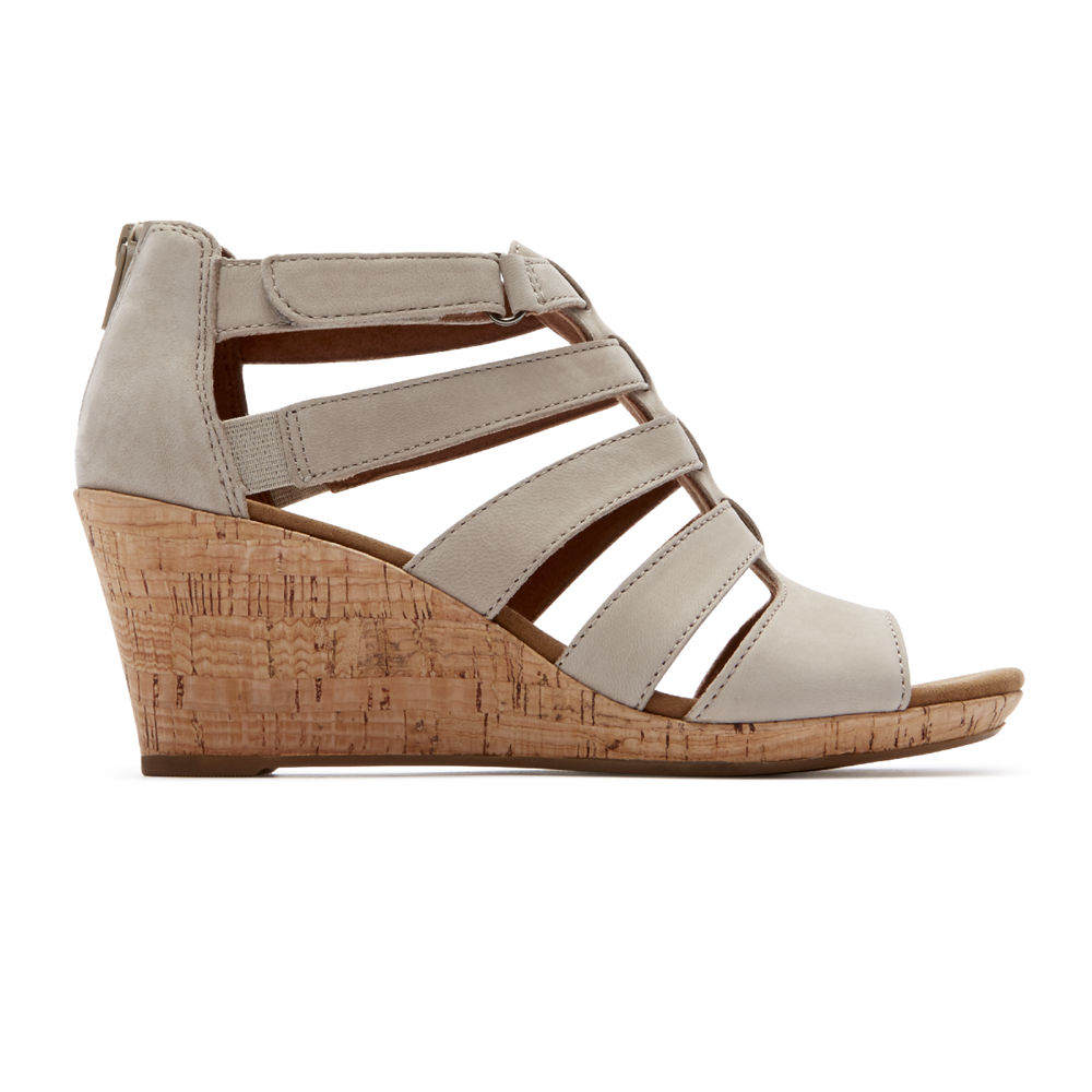 Sandalias Rockport Mujer Mexico - Briah Gladiator Grises - KOMAB6875